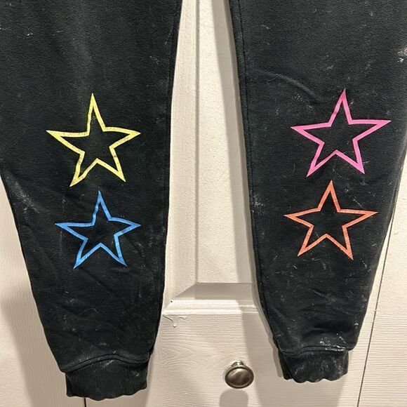 CHRLDR Distressed Black Jogger Sweatpants, Size Large - Picture 4 of 7